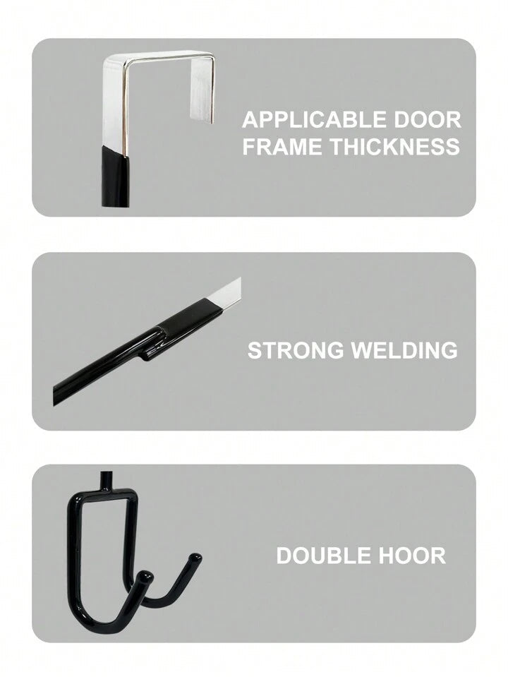 Set Of 3 Double Door Hook Hanger, Over The Door Hook, Soft Rubber Heavy Duty Hooks Set Of 3 Double Door Hook Hanger, Over The Door Hook, Soft Rubber Heavy Duty Hooks